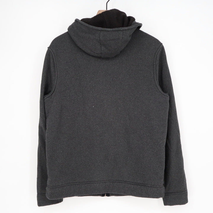 Alfani Mens Regular Fit Charcoal Gray Fleece Lined Hoodie Jacket Size M