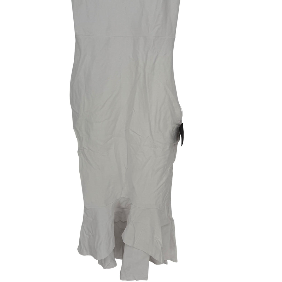 Lulus Stun Like Me White Bodycon Trumpet Hem Midi Dress Size M