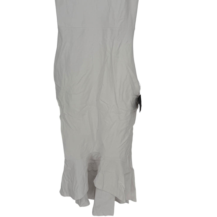 Lulus Stun Like Me White Bodycon Trumpet Hem Midi Dress Size M