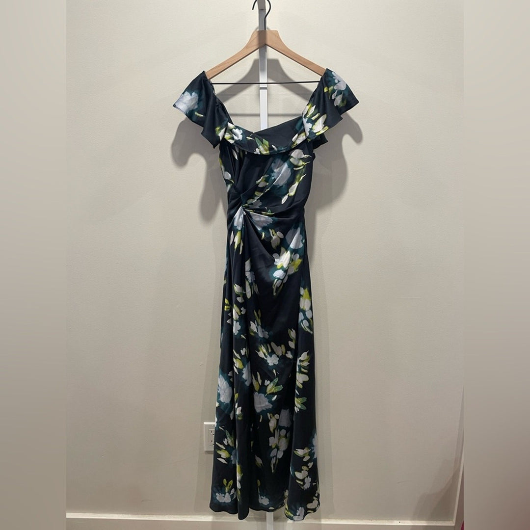 Tanya Taylor Luna Floral Gathered Maxi Dress Size 0