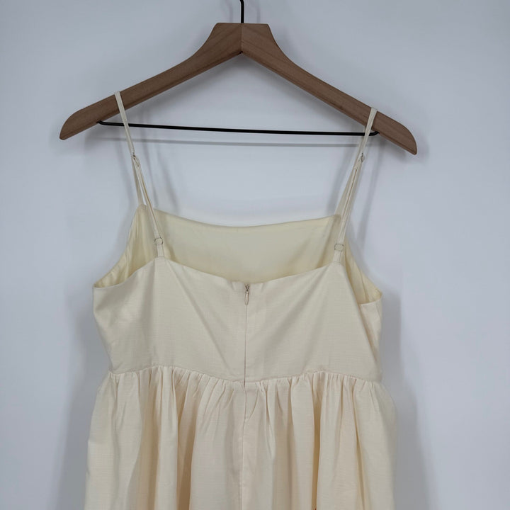 Commense Womens Maxi Dress Floral Sleeveless Casual Summer Cream Pink Size M