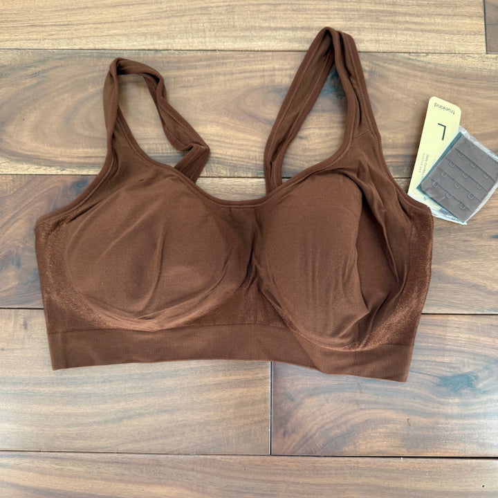 Truekind Shapermint Compression Wirefree Daily Comfort Shaper Bra Chocolate
