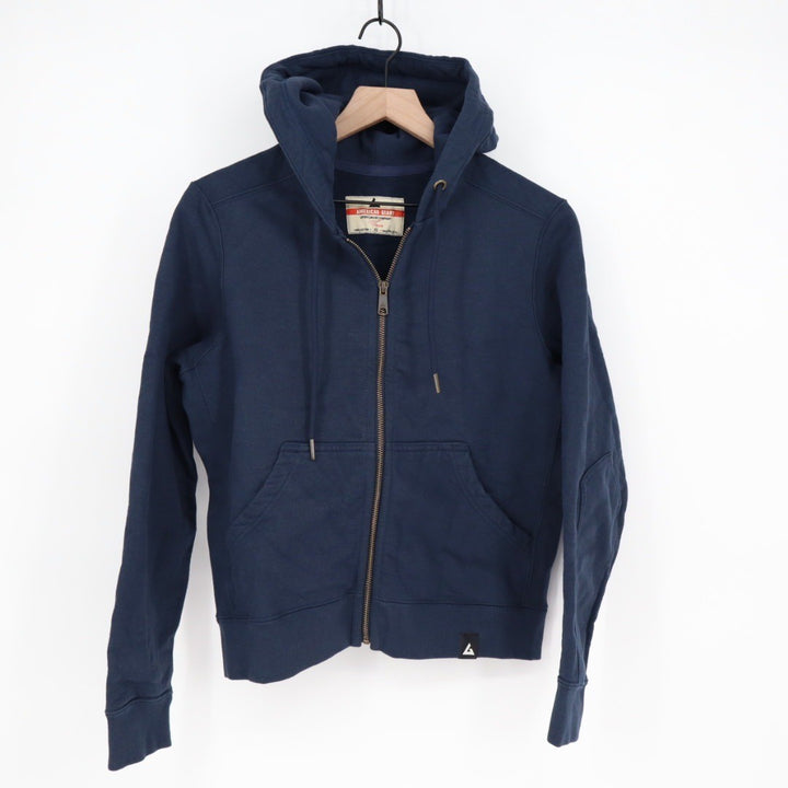 American Giant Relaxed Classic Full Zip Oxford Blue Cotton XS Hoodie Made in USA