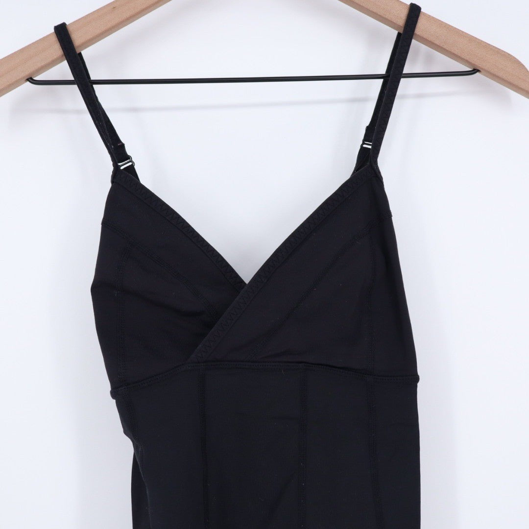 Lululemon Black Athletic Cami Tank Top Size 8 Crisscross Back