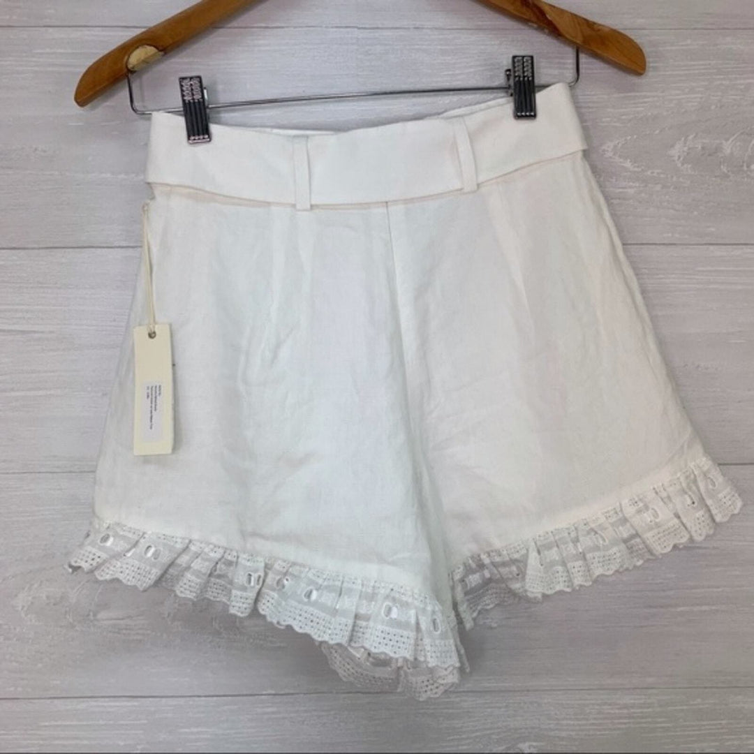 Capulet Natasha Belted Shorts White Size S