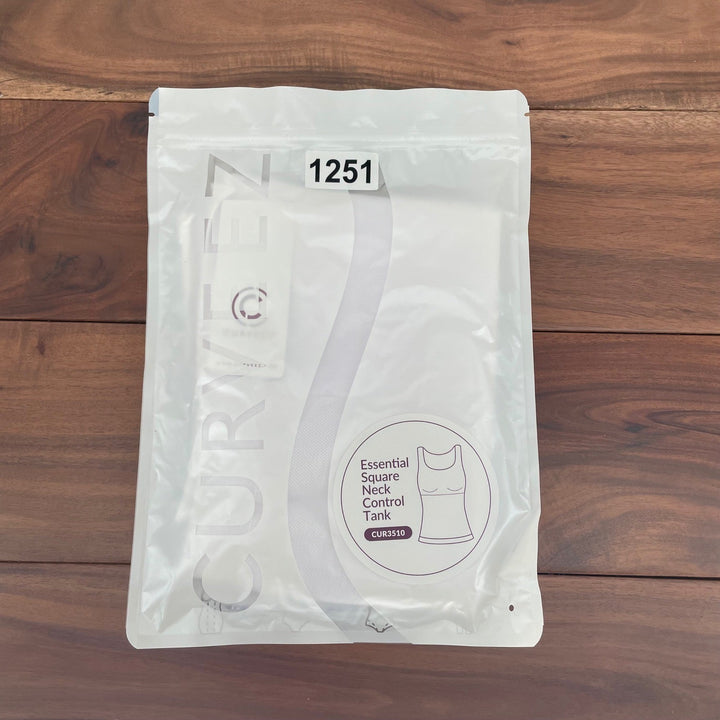 CURVEZ Essential Square Neck Control Tank White Size L Shapewear Camisole Top