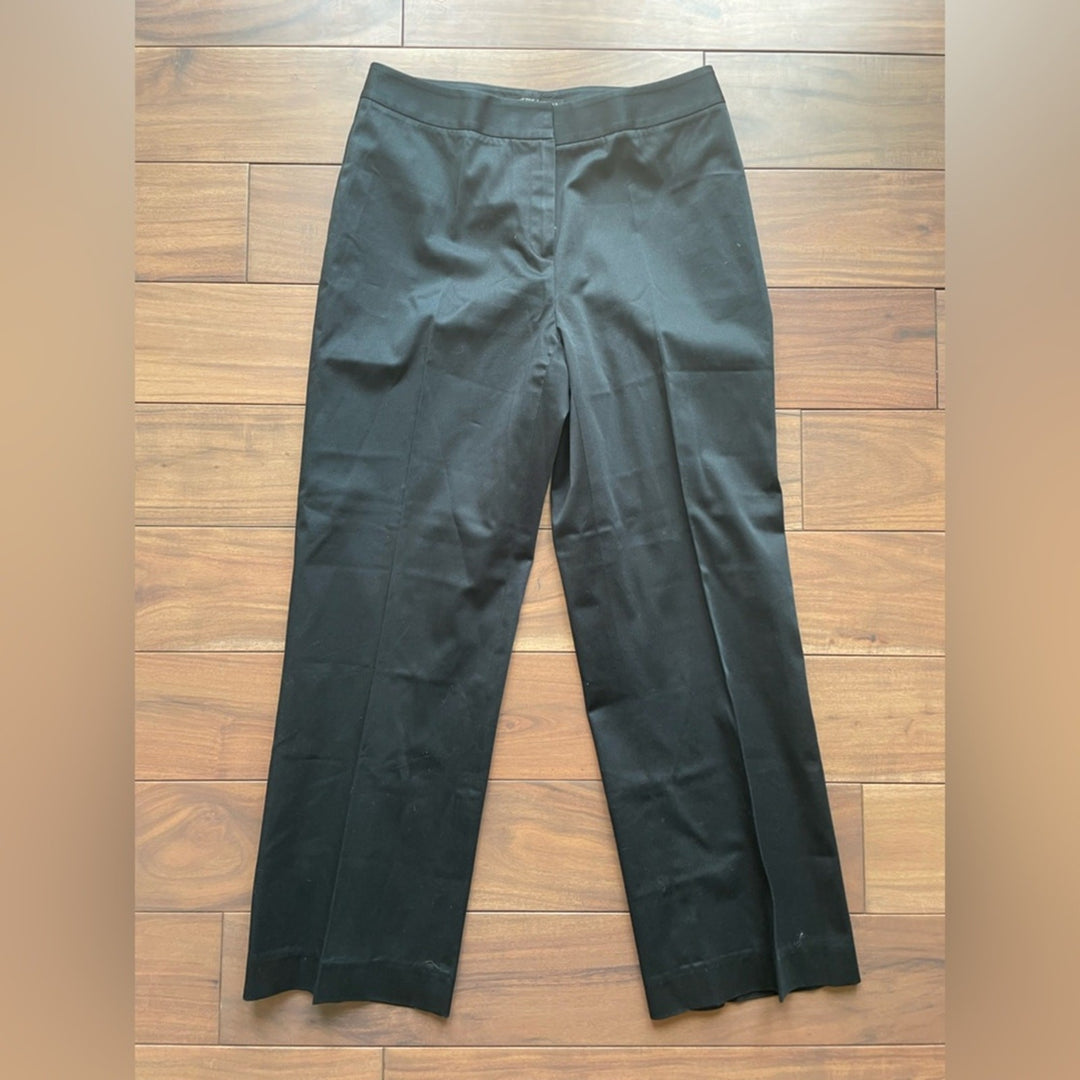 Lafayette 149 Cotton Black Trouser Pants Size 2