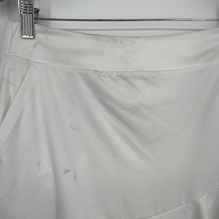 Greg Norman Womens White Golf Skort Crossover Flounce Pull On Size M