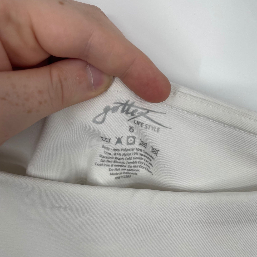 Gottez Lifestyle White Comfort Slim Fit Golf Pants Womens Size 6 Activewear