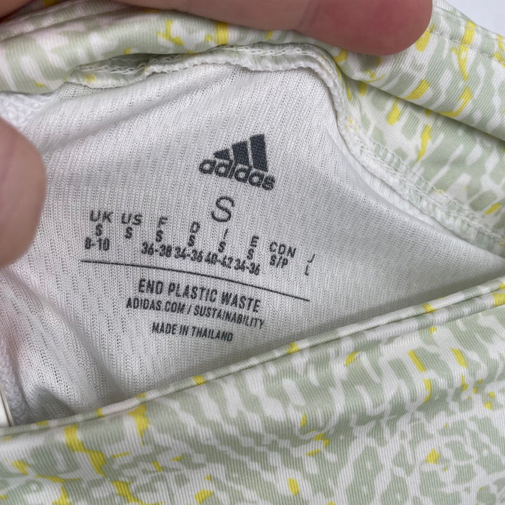 Adidas Women's Printed Frill Golf Skirt White Green Yellow Athletic Size S