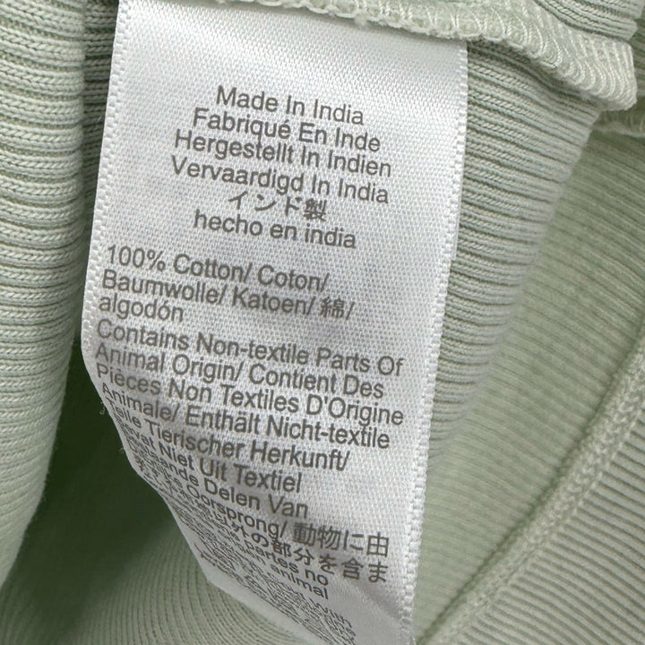 Madewell Germent-Dyed Ribbed Cardigan Tee Iced Mint Size XL