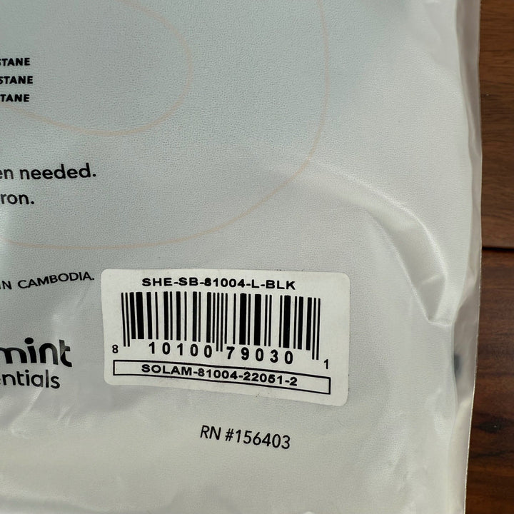 Shapermint Essentials Full Coverage Halter Bikini Top Black Size L