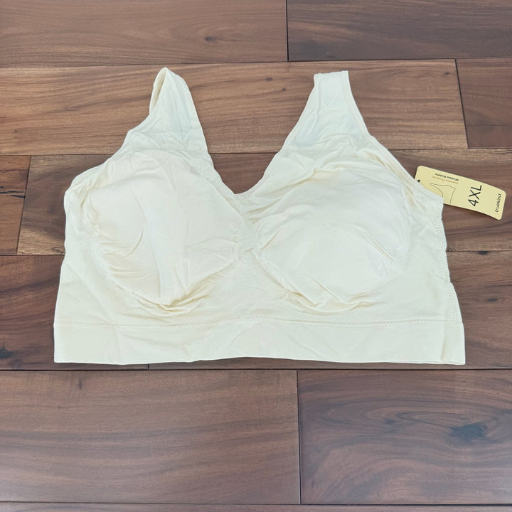 truekind Everyday Throw on Wireless Bralette 4XL Beige Comfort Seamless