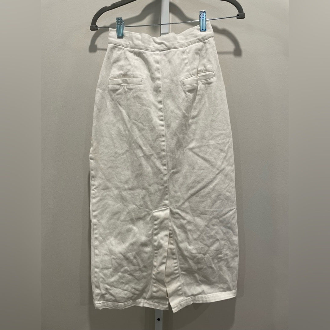 Silk Laundry Canvas Cargo Skirt Size XS