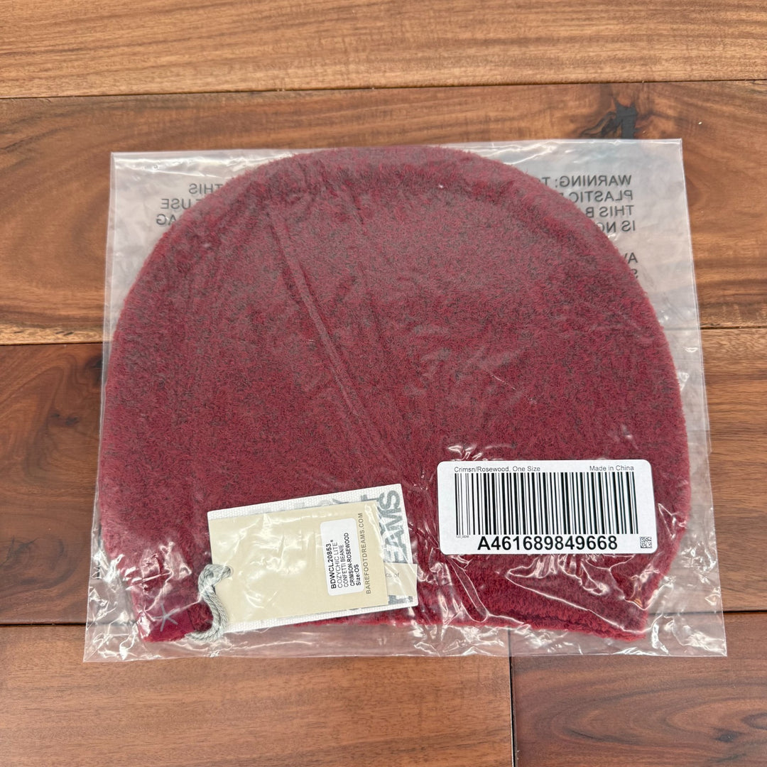 Barefoot Dreams CozyChic Lite Confetti Beanie Hat Womens OS Red Knitted Winter