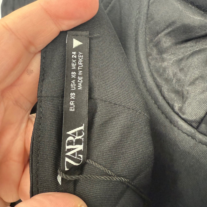 ZARA Black Satin Bustier Bodysuit Halter Neck Corset Style XS