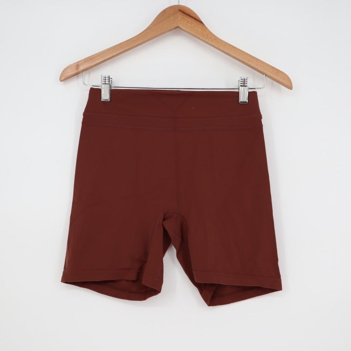 Activewear Bike Shorts Womens Size M Brown Athletic Gym Workout Athleisure