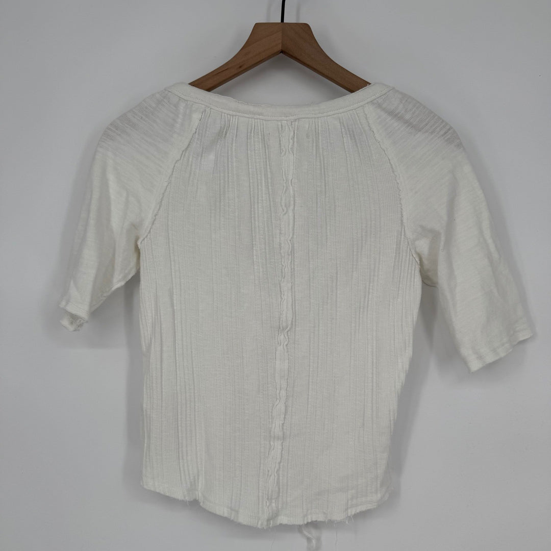 Free People Daisy Snap-Up Top White Size XS