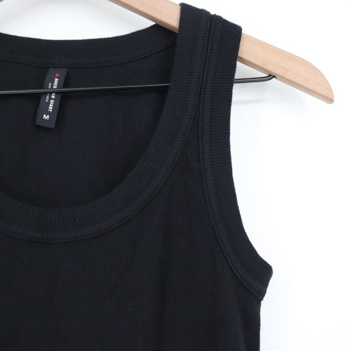American Giant Classic Tank Top Black Ribbed Racerback Size M