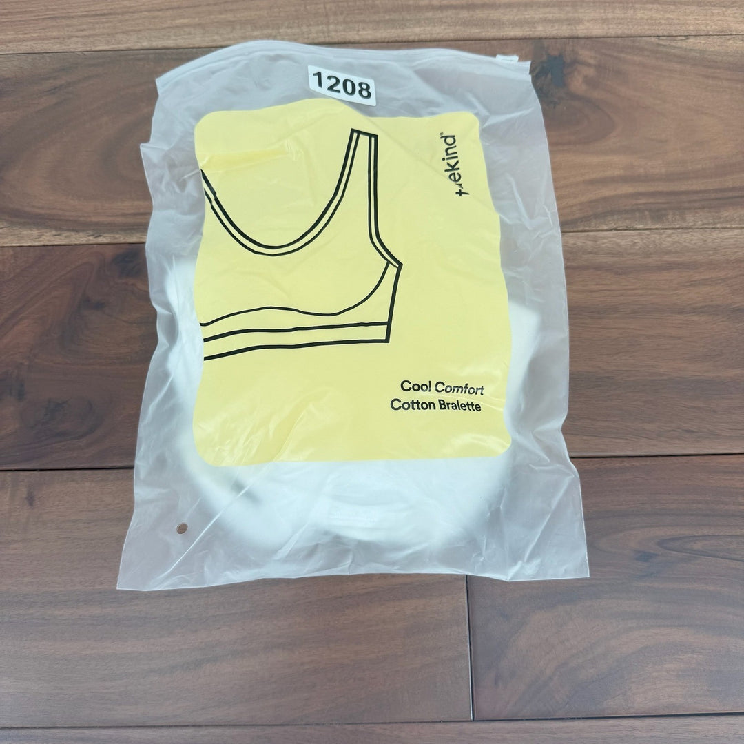 Truekind Cool Comfort Cotton Bralette White Size M 95 Cotton