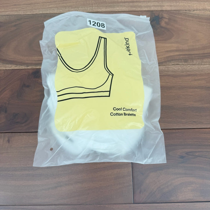 Truekind Cool Comfort Cotton Bralette White Size M 95 Cotton