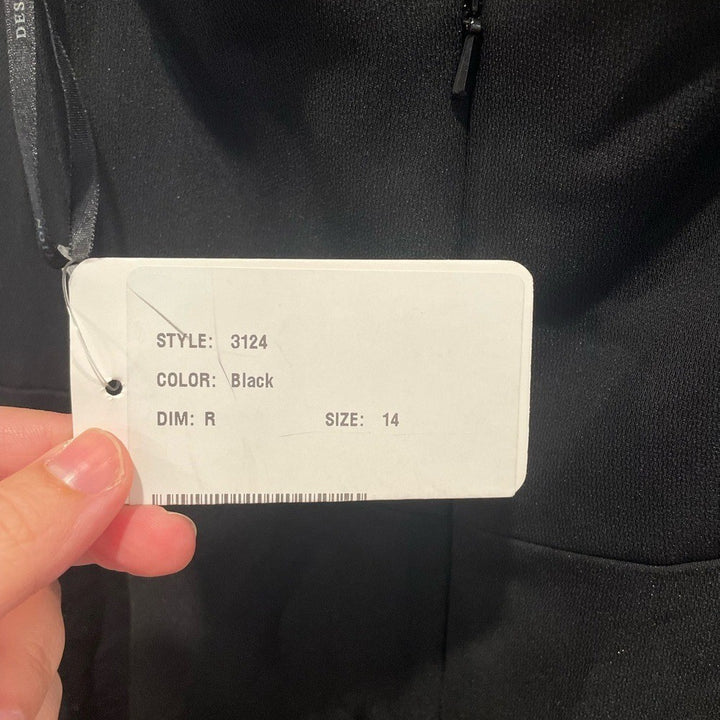 Dessy Collection Off-The-Shoulder Pleated Cap Sleeve A-Line Maxi Dress Size 14