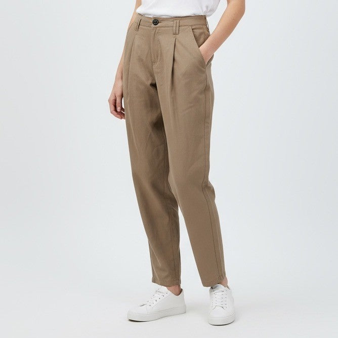 Sundance Relaxed Fit Pleated Tencel Pants Women's Size 8 Tan Casual