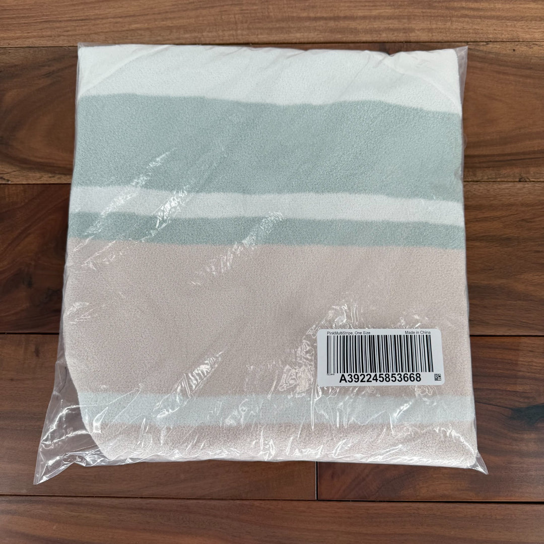 Barefoot Dreams CozyChic Ultra Lite Ocean Breeze Poncho Multi Stripe