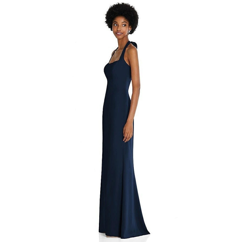 Thread Midnight Crepe Halter Neck Maxi Dress Size L