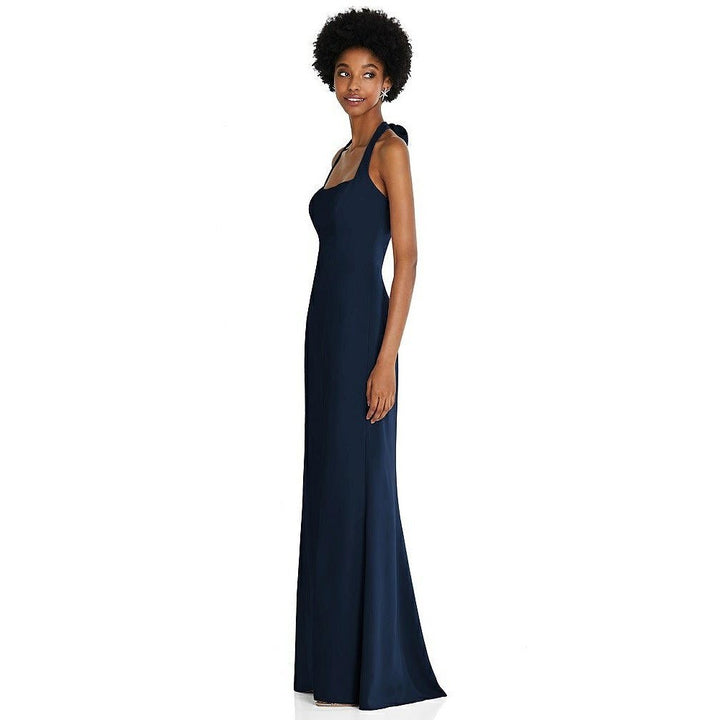 Thread Midnight Crepe Halter Neck Maxi Dress Size L