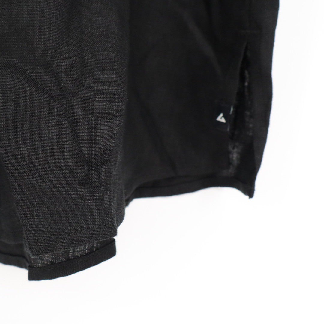 American Giant Black Women's Linen Shirt Size XS Made In USA