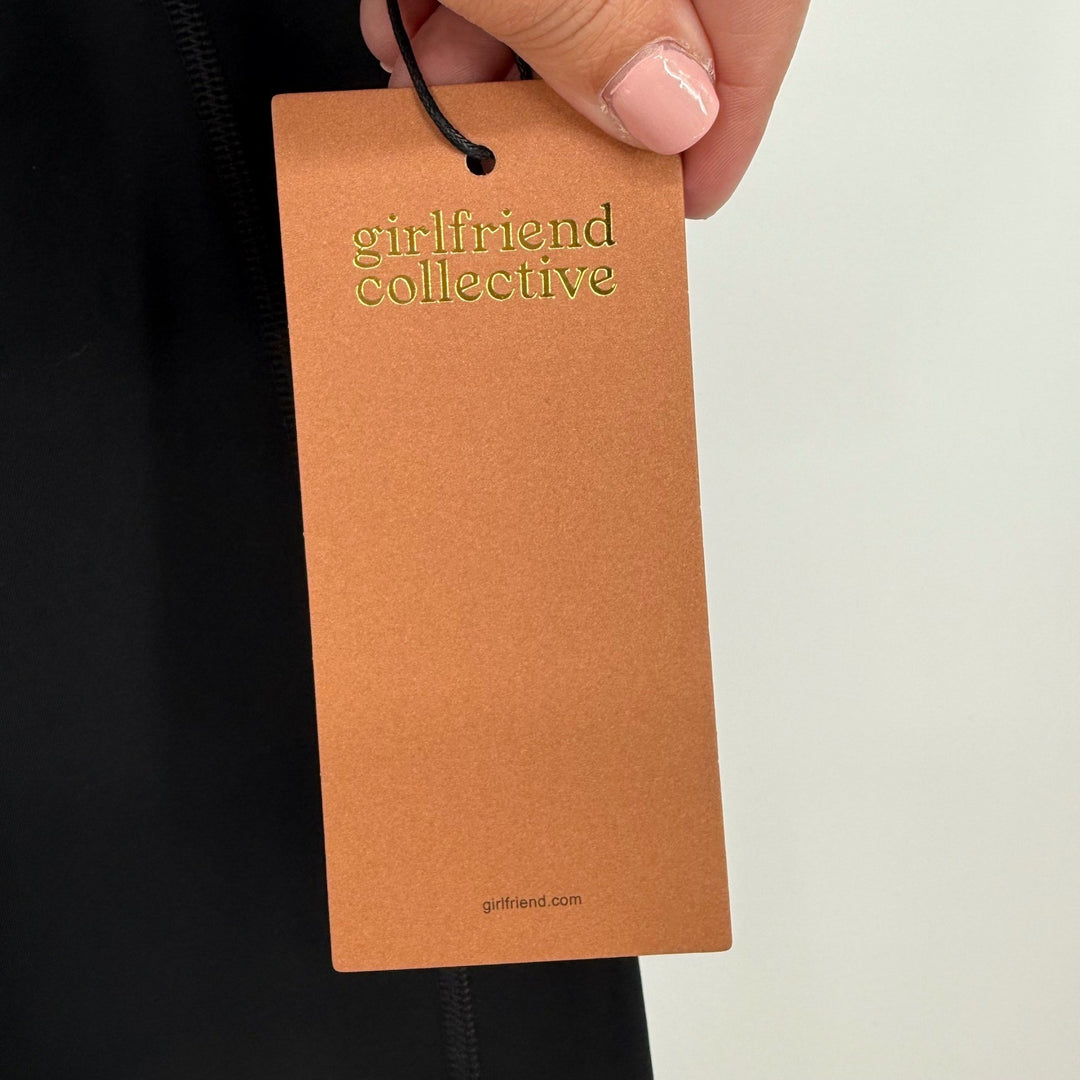 Girlfriend Collective 4011 Black High Rise Bike Shorts Athletic Size M