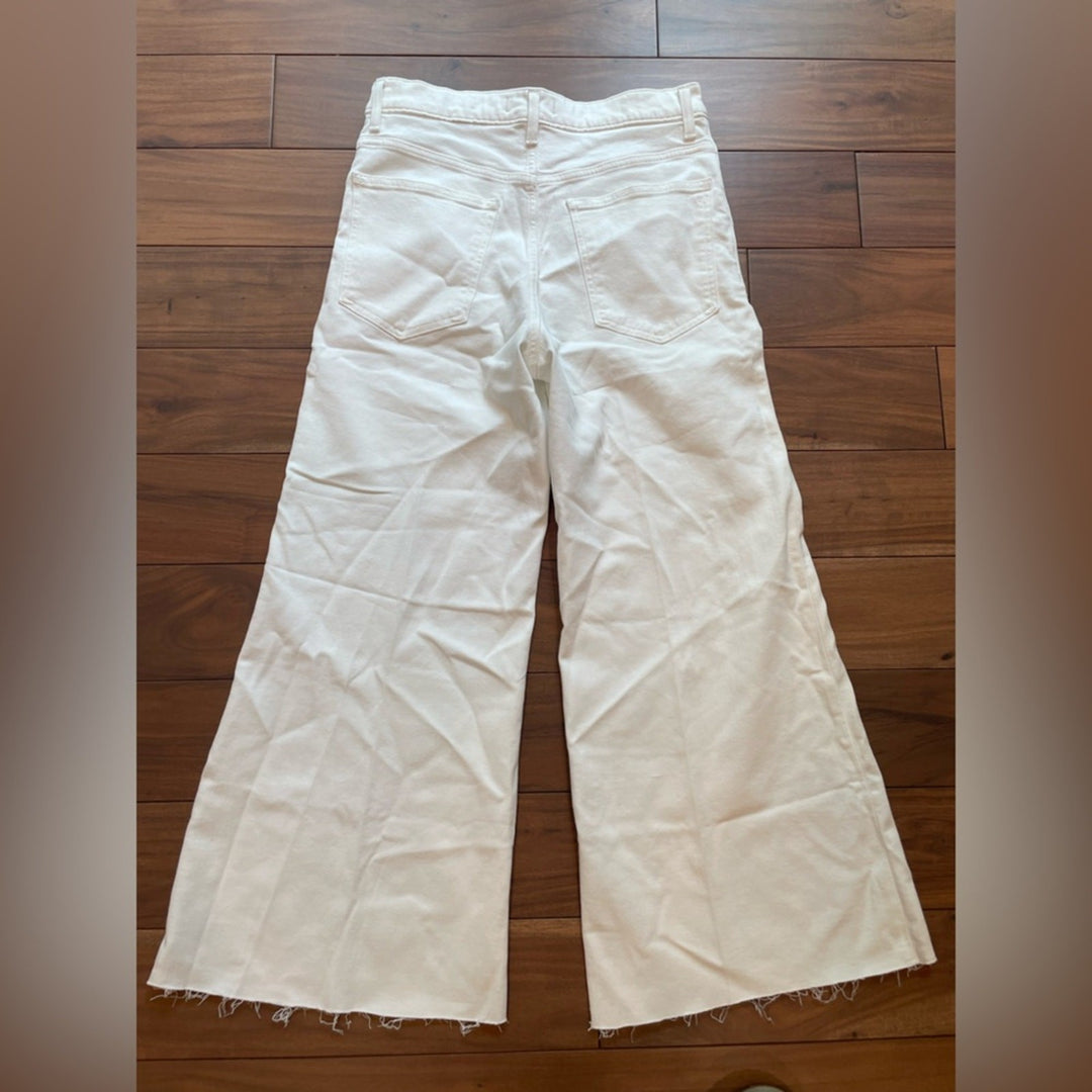 Madewell Flared Wide-Leg Crop Jeans Size 30