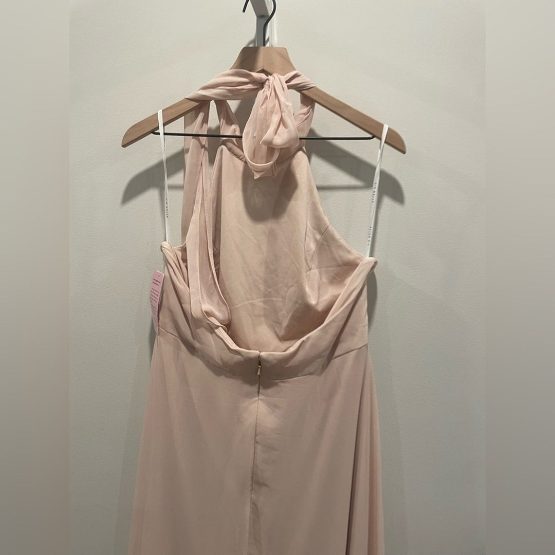 After Six High Neck Halter Backless Maxi Dress Size 16