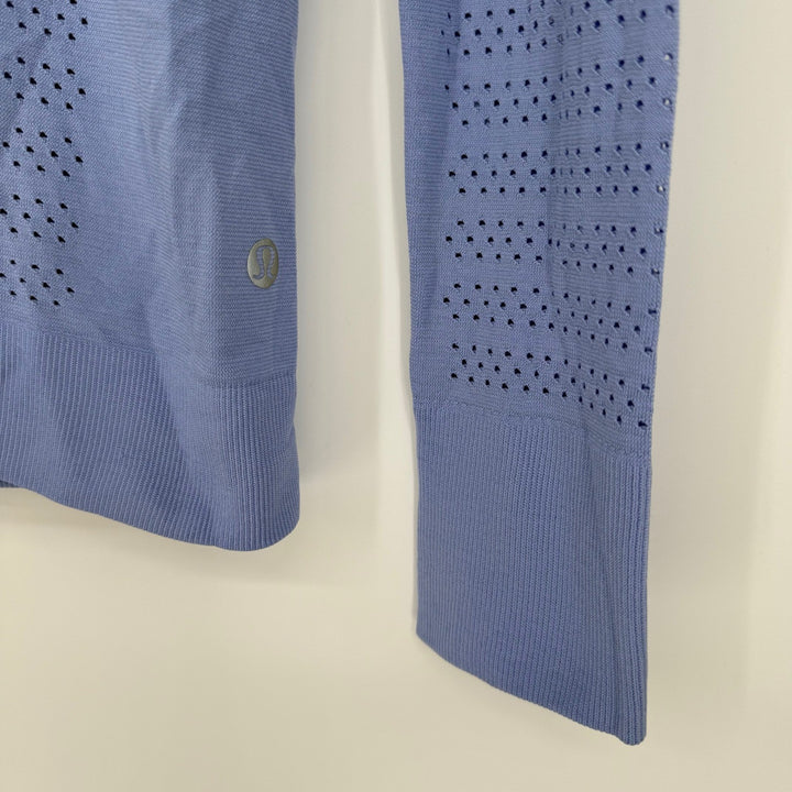 Lululemon Athletica Long Sleeve Perforated Top Powder Blue Size 4