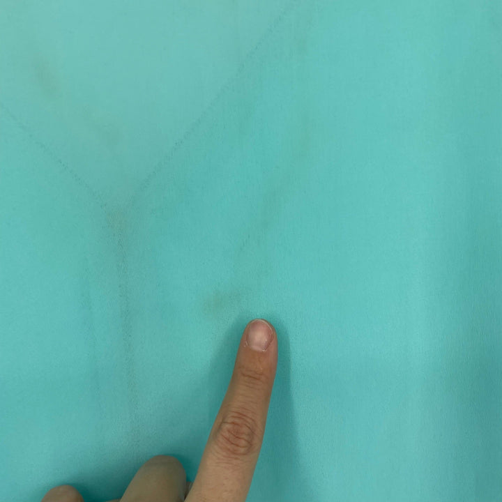 ZAC & RACHEL Turquoise V Neck Half Zip Roll Tab Sleeve Blouse Shirt Top Size S