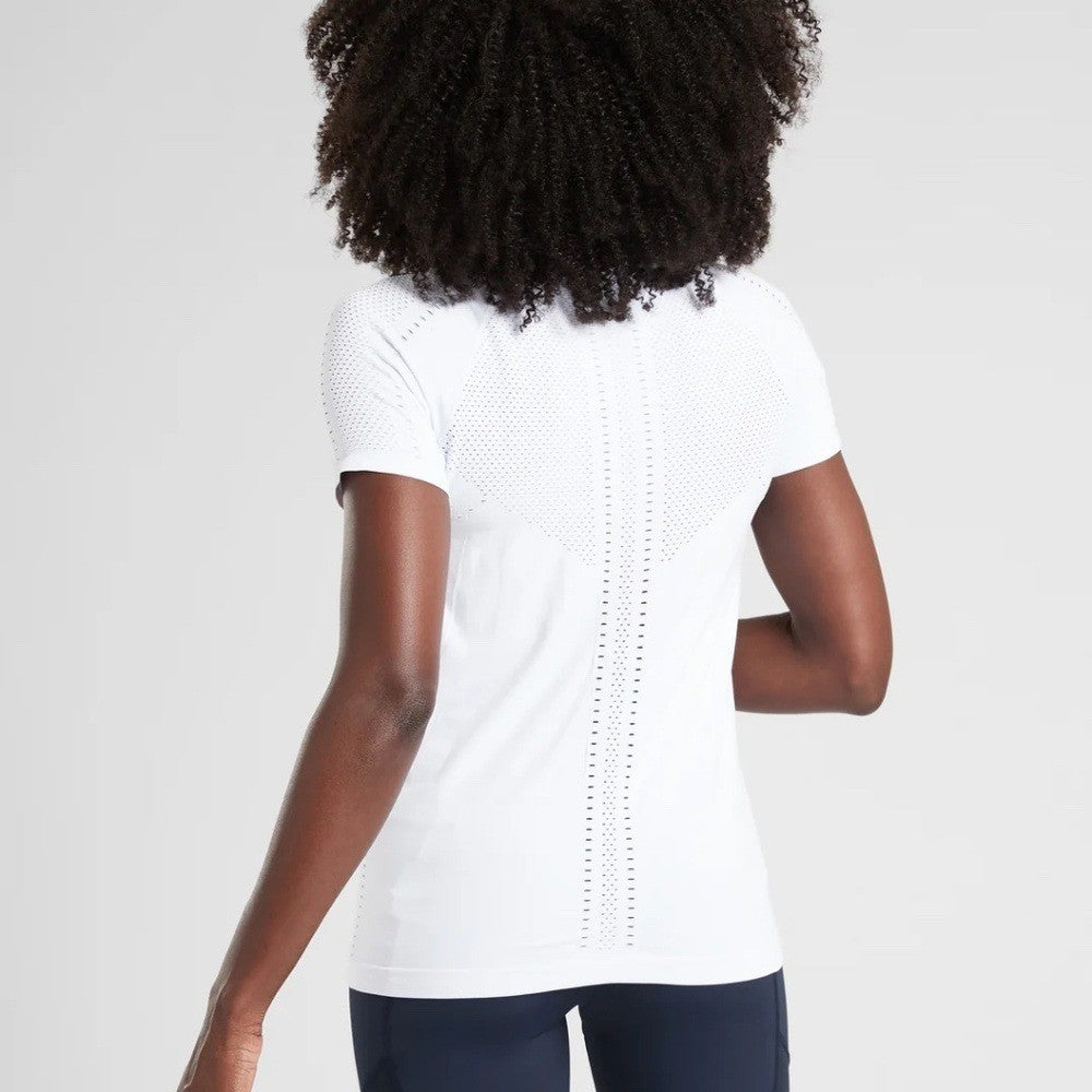 Athleta Foothill Seamless Tee White Women's Size S