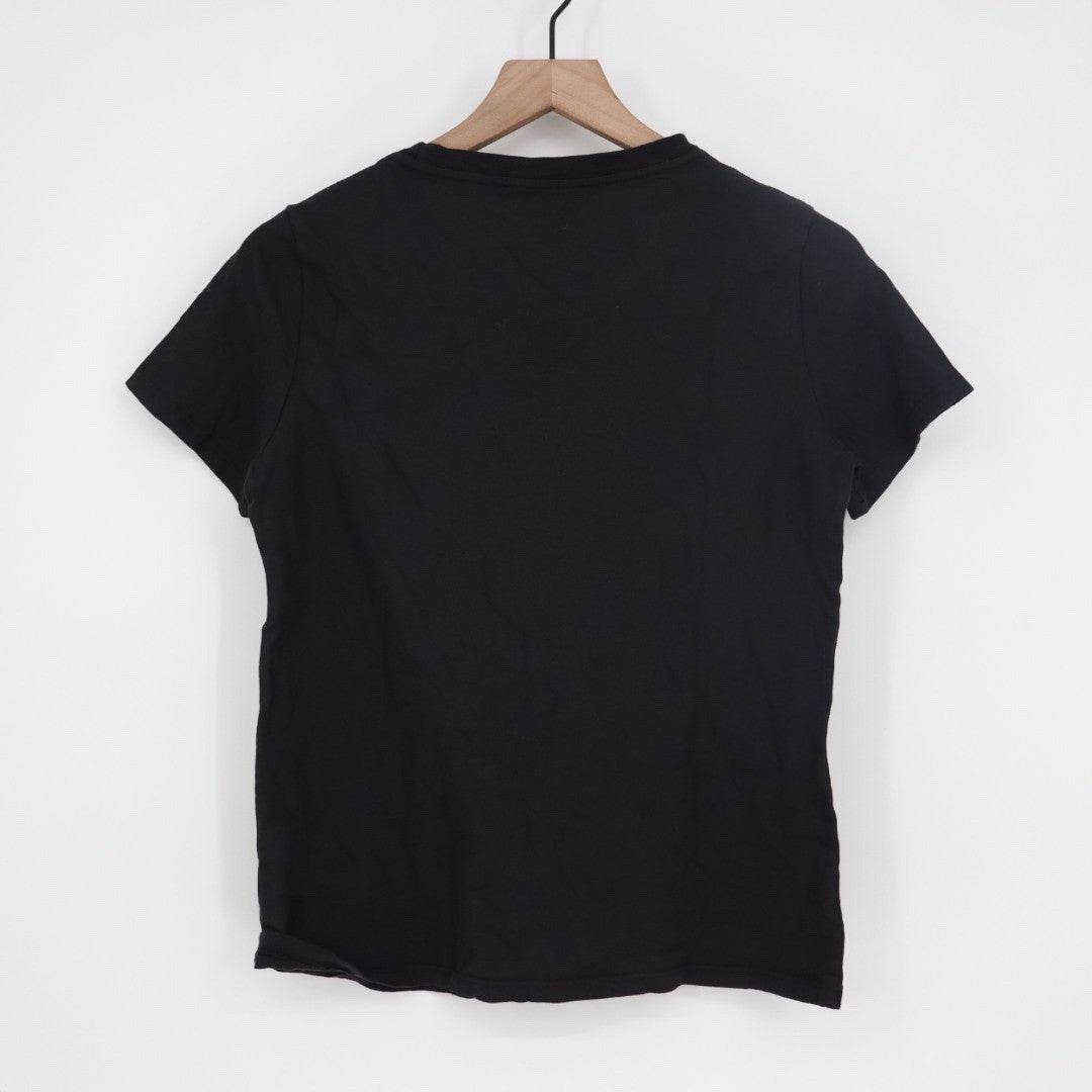 American Giant Black Cotton Tee Crew Neck Made in USA Size S