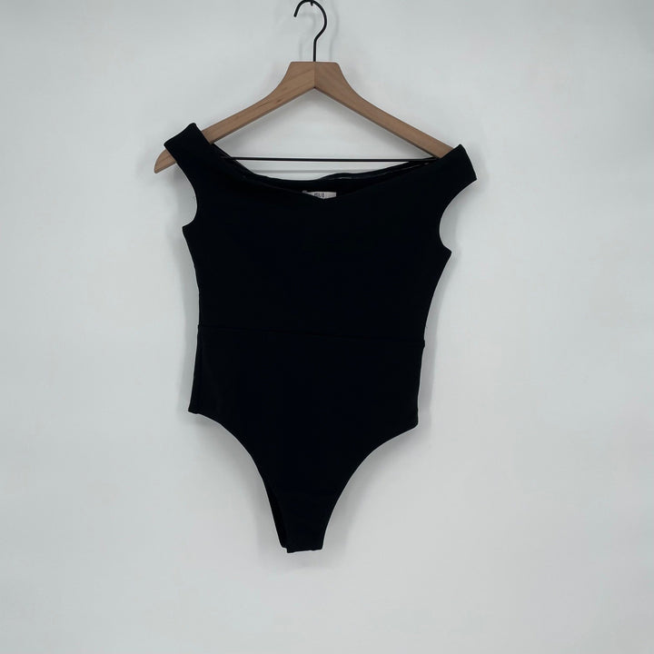 ASILIO Rebel Nights Bodysuit Black Off Shoulder Cap Sleeve Style AS201333 Size 8
