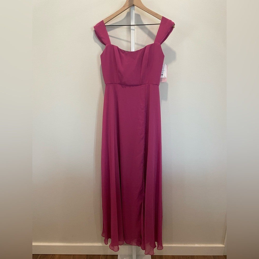 After Six Off-The-Shoulder Basque Neck Maxi Dress Size 8