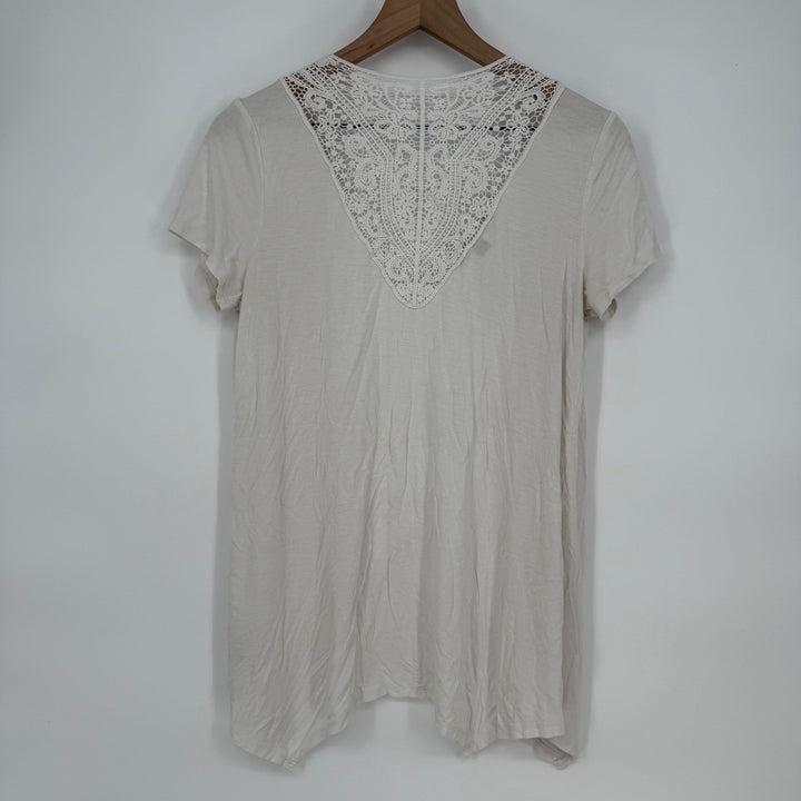 Apt 9 Crochet Open Front Short Sleeve Cardigan Top Size M