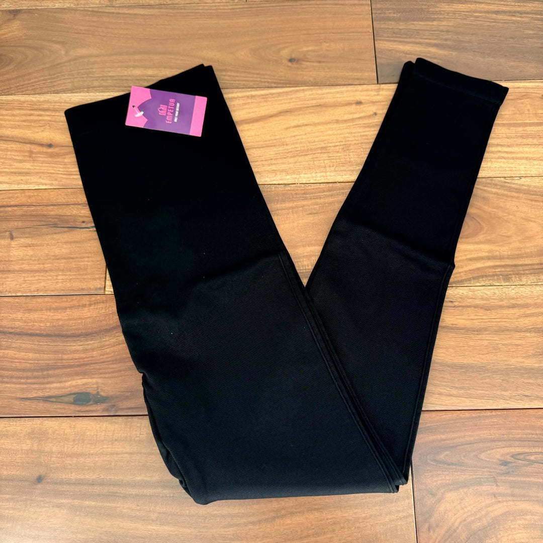 Shapermint Empetua High Waisted Shaping Leggings Womens Large Black Stretch