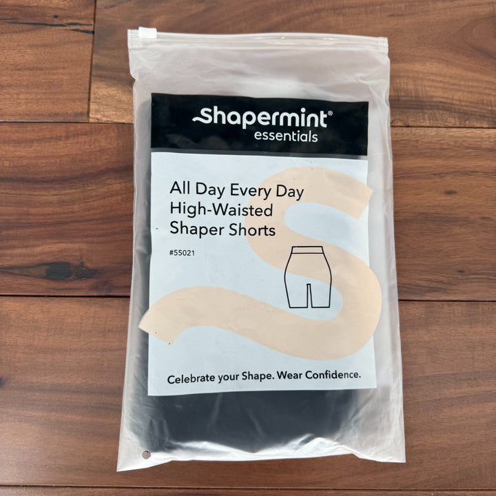 Shapermint All Day Every Day High-Waisted Shaper Shorts Womens M/L Black Stretch