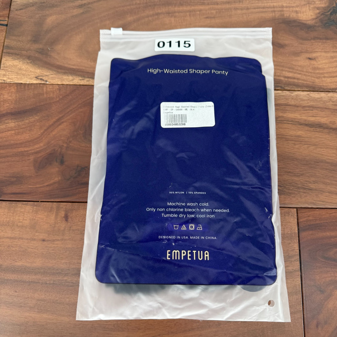 Shapermint Empetua High Waisted Shaper Panty Womens M/L Black Stretch Shapewear