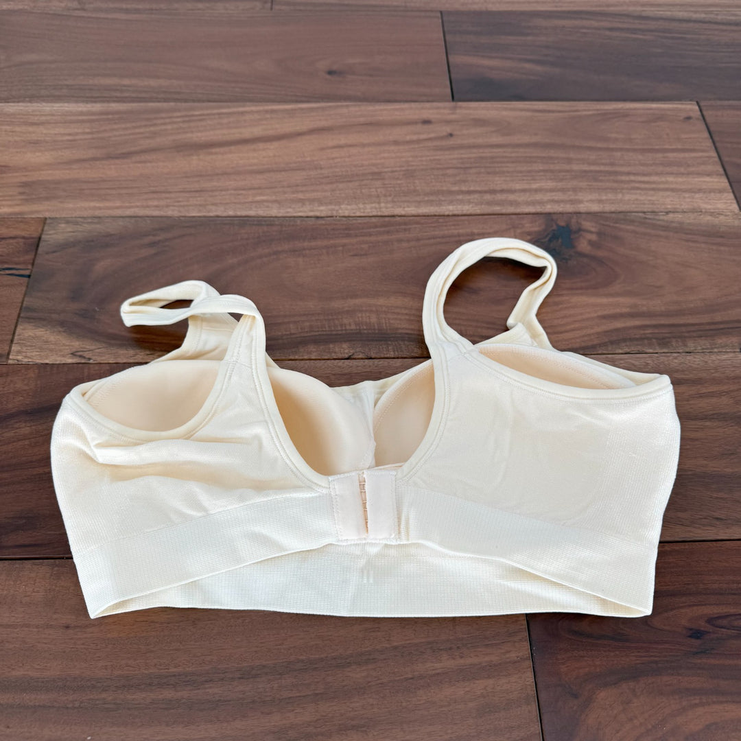 Truekind Daily Comfort Wireless Shaper Bra Womens Medium Beige Dig-Free Band