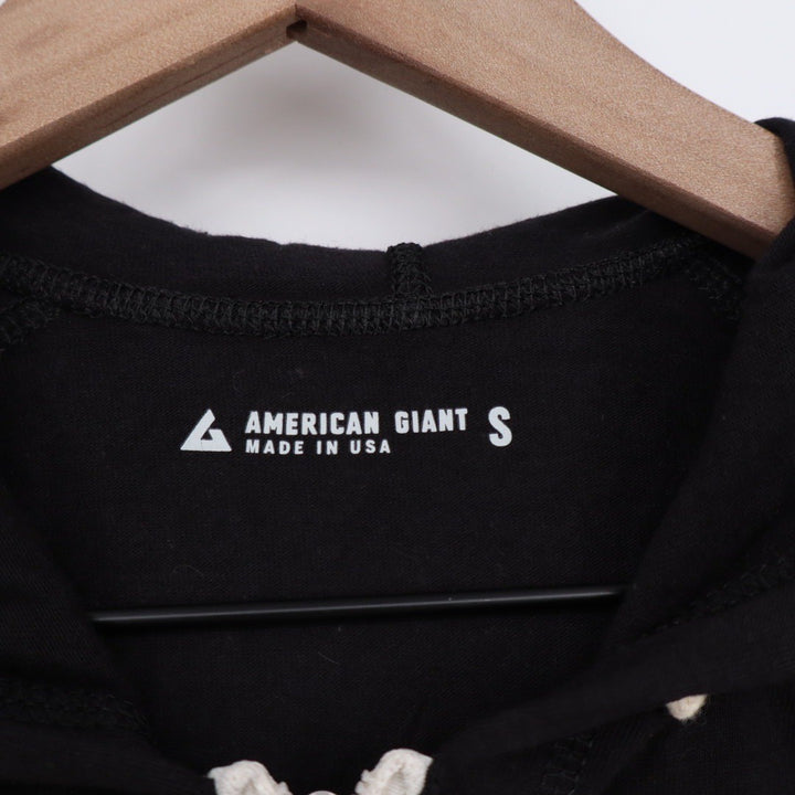 American Giant Womens Black Full Zip Hoodie Sweatshirt Made in USA Size S