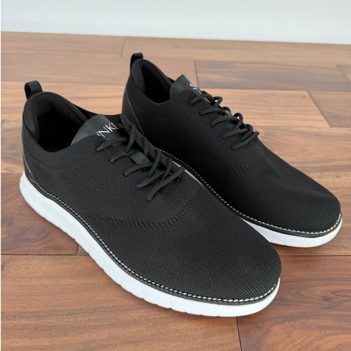 SVNKE Black Knit Sneakers Casual Comfort Walking Shoes