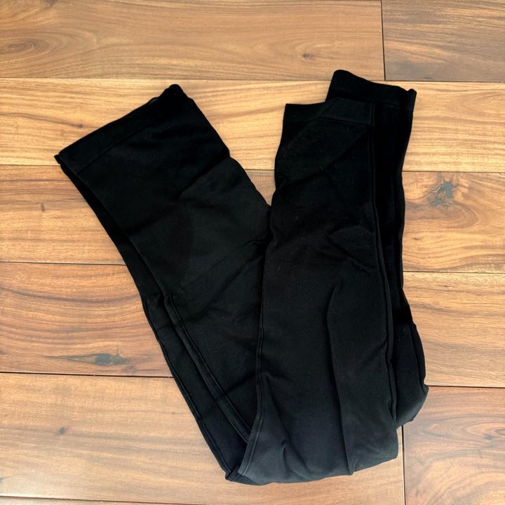 Shapermint Empetua High Waisted Shaping Leggings Womens L Black Opaque Seamless