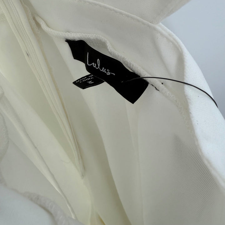 Lulus Moments To Remember White Sleeveless Wide-Leg Cutout Jumpsuit Size M