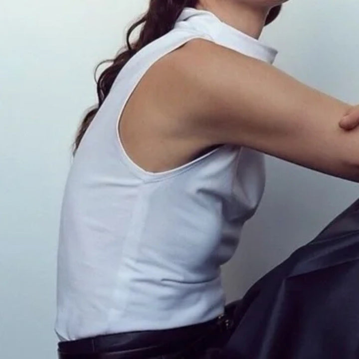 J.Crew Stretch Cotton-Blend Mockneck Tank Top Size 3X